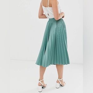 A New Day Teal Women's Pleated Maxi Skirt